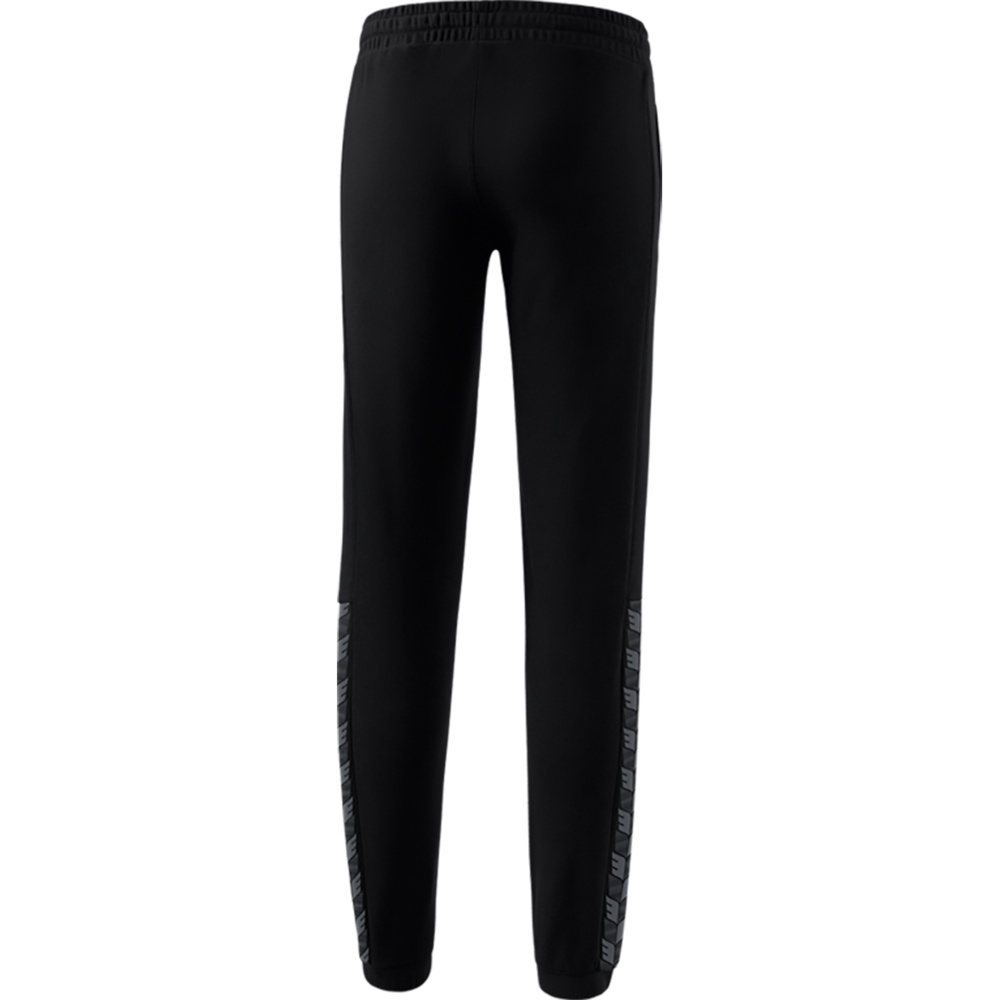 PANTALÓN DE CHÁNDAL ERIMA ESSENTIAL TEAM, NEGRO-GRIS PIZARRA MUJER. 