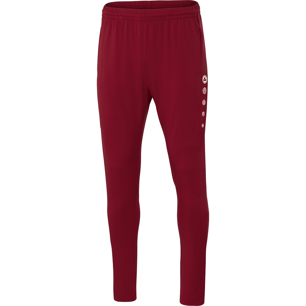 PANTALÓN DE ENTRENAMIENTO JAKO PREMIUM, BURDEOS NIÑO. 