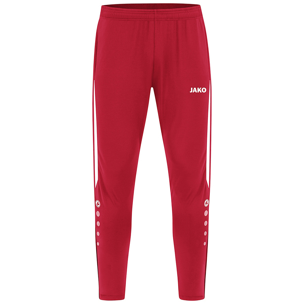 PANTALÓN ENTRENAMIENTO JAKO POWER, ROJO-BLANCO UNISEX. 