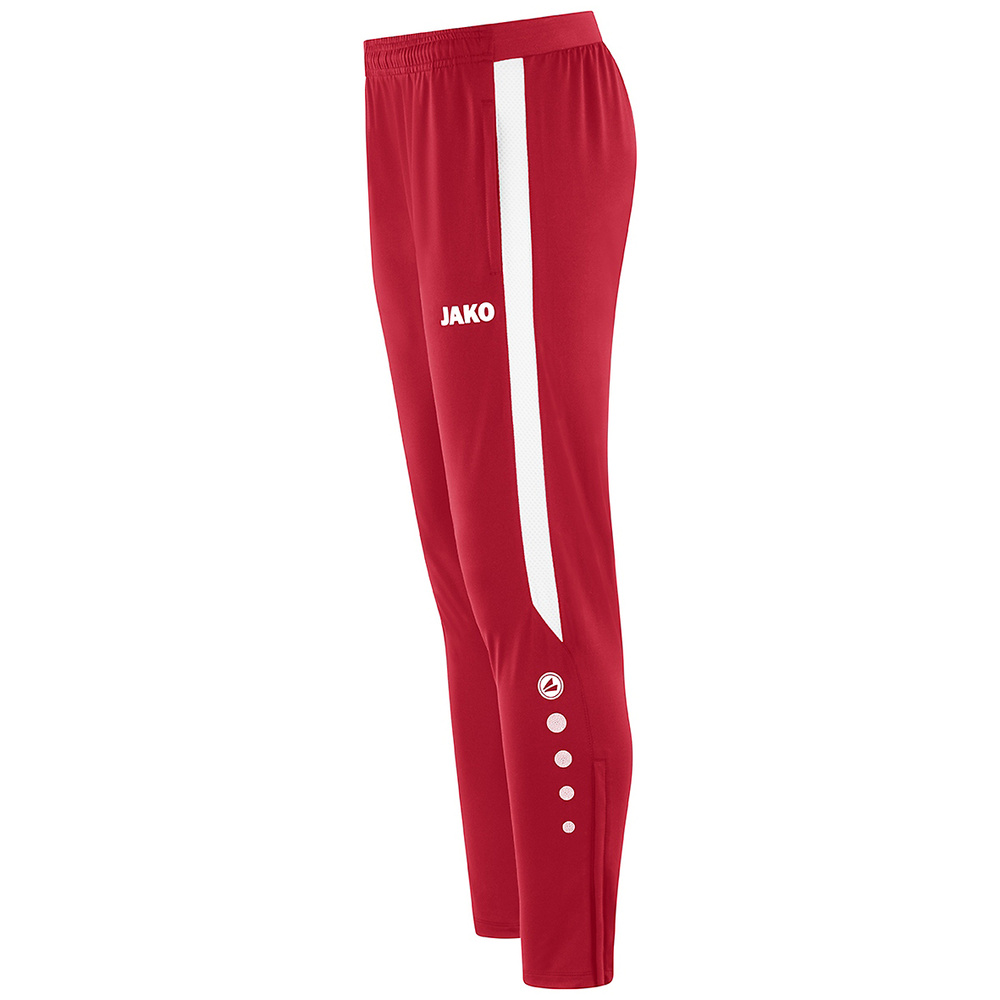 PANTALÓN ENTRENAMIENTO JAKO POWER, ROJO-BLANCO UNISEX. 