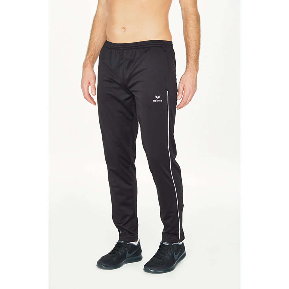 PANTALÓN ERIMA SHOOTER POLYESTER PANTS 2.0, NEGRO-BLANCO HOMBRE. 