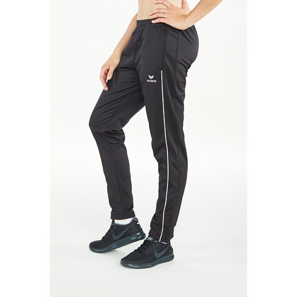 PANTALÓN ERIMA SHOOTER POLYESTER PANTS 2.0, NEGRO-BLANCO MUJER. 