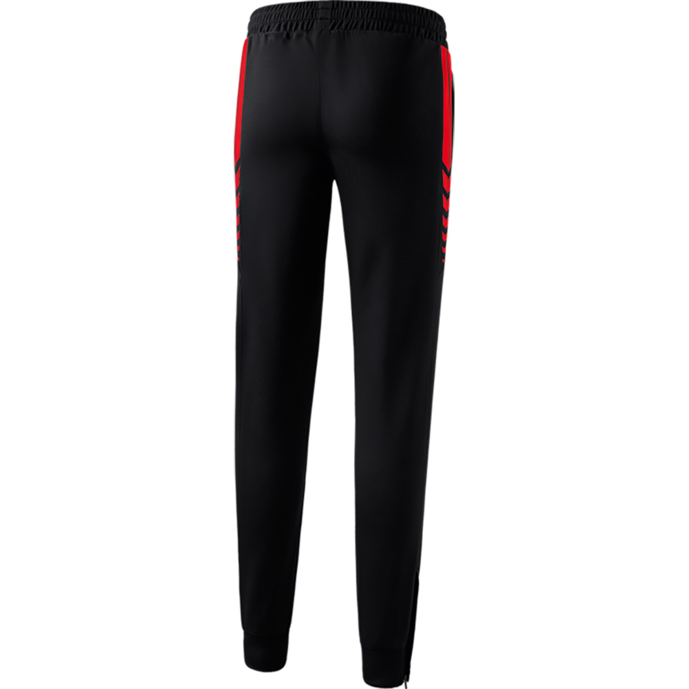 PANTALÓN ERIMA SIX WINGS WORKER PANTS, NEGRO-ROJO MUJER. 