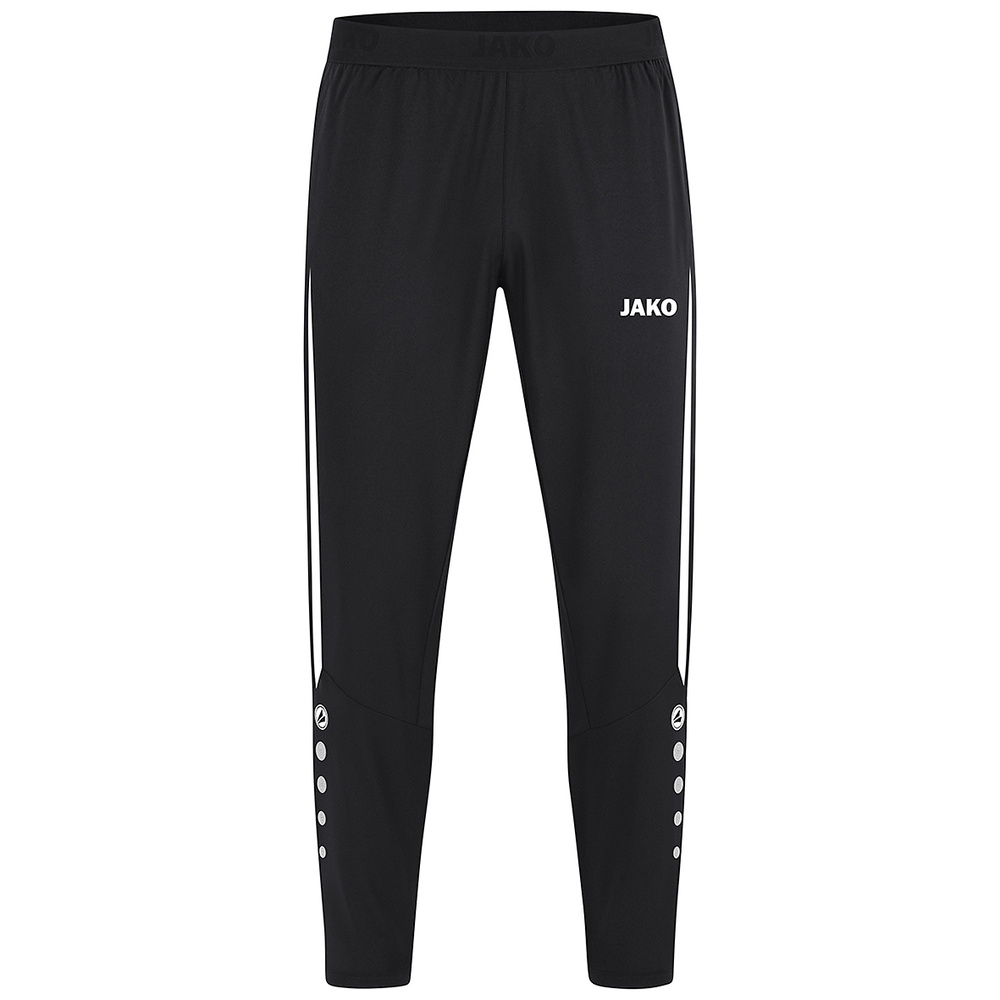 PANTALÓN JAKO POWER LEISURE, NEGRO-BLANCO NIÑO. 