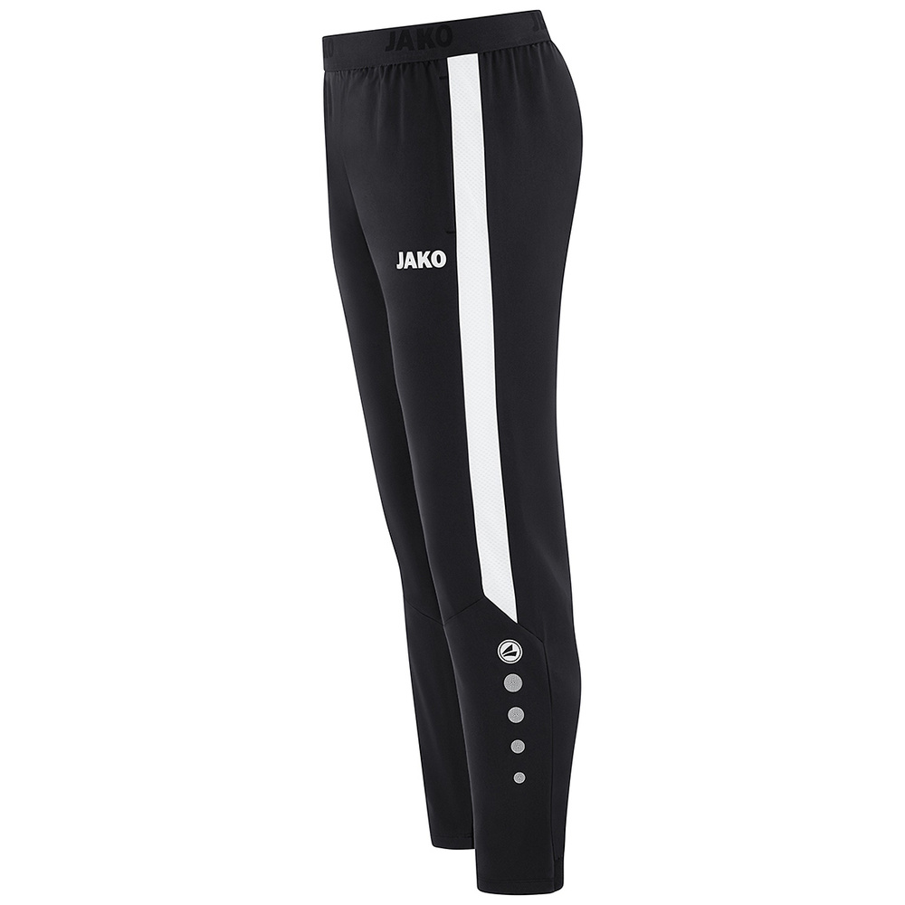 PANTALÓN JAKO POWER LEISURE, NEGRO-BLANCO NIÑO. 