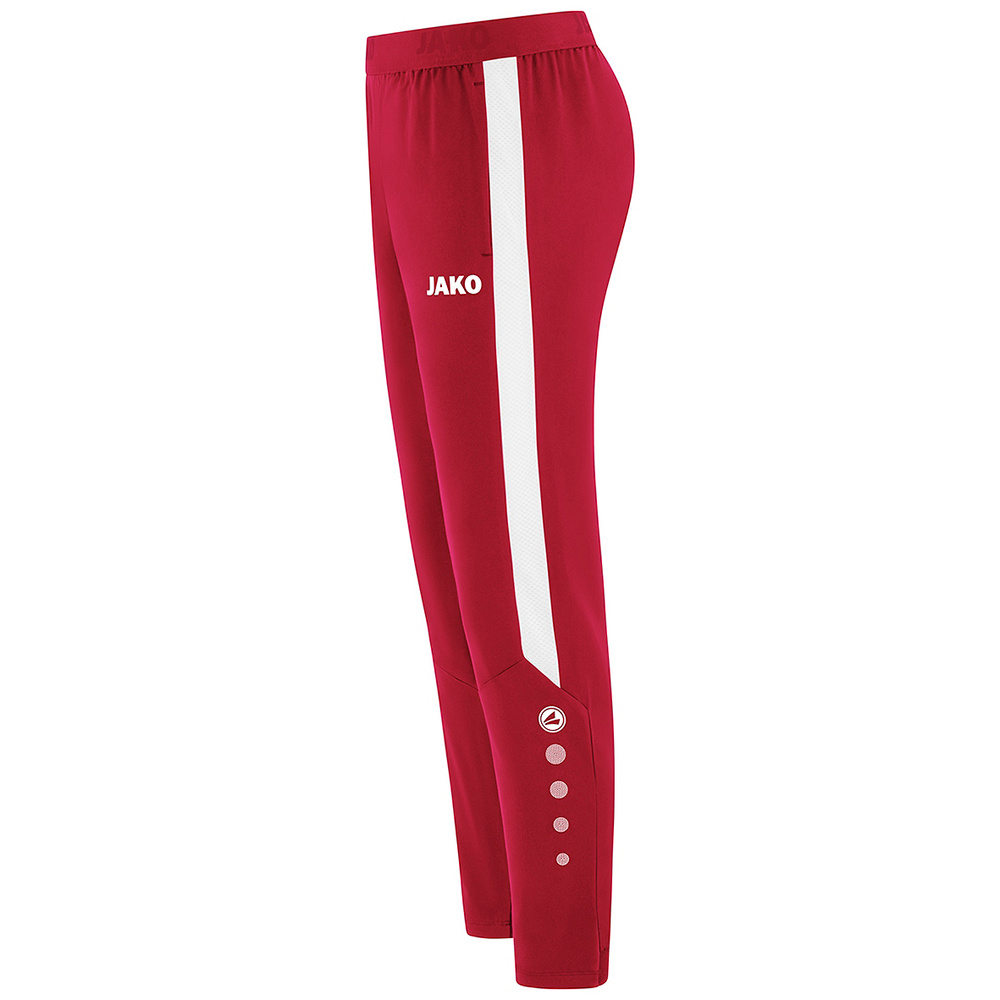 PANTALÓN JAKO POWER LEISURE, ROJO-BLANCO MUJER. 