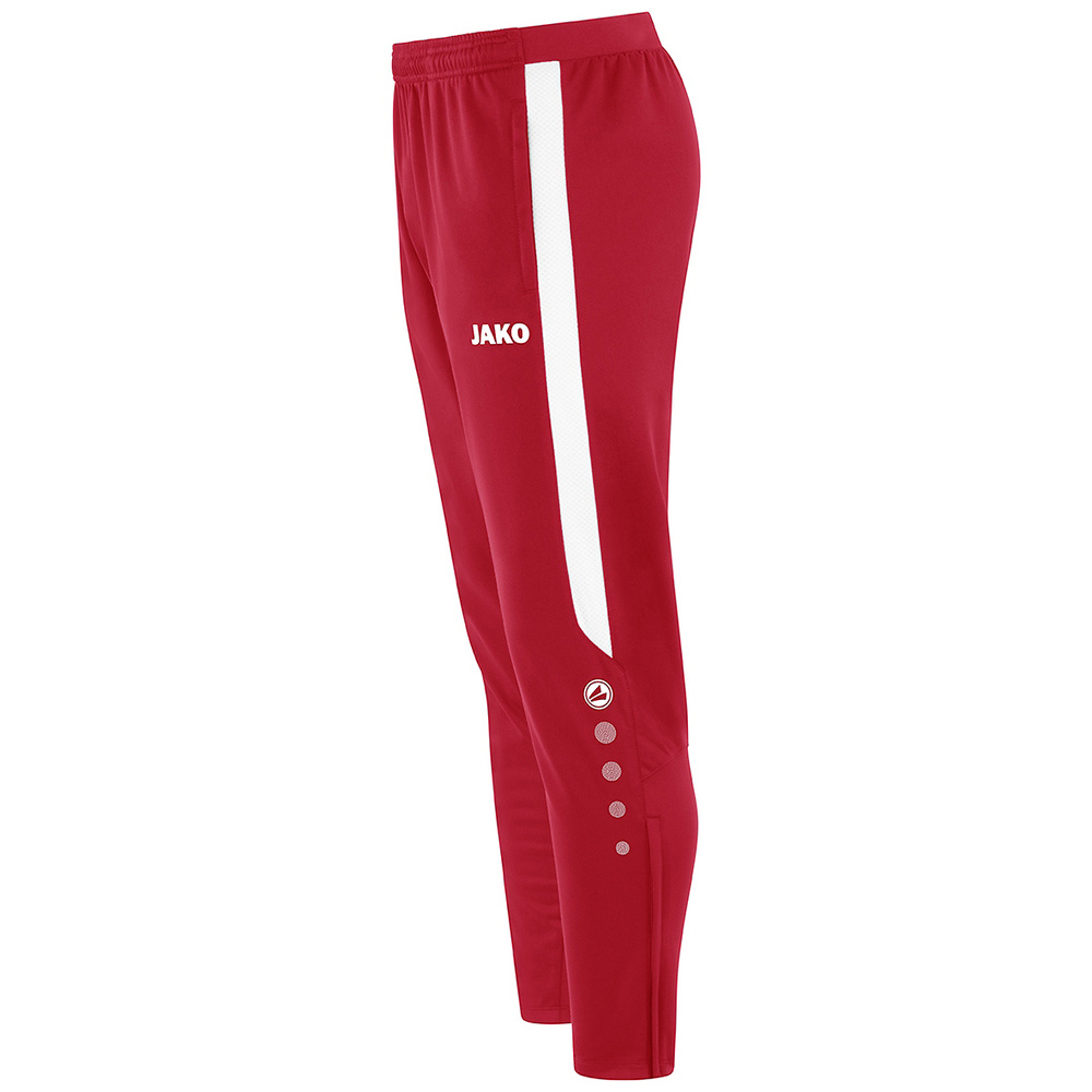 PANTALÓN JAKO POWER POLIÉSTER, ROJO-BLANCO NIÑO. 