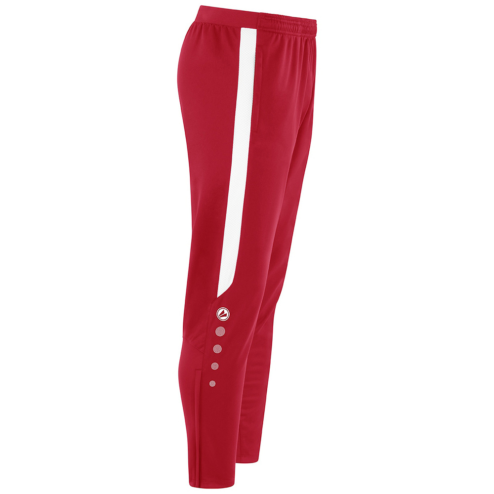 PANTALÓN JAKO POWER POLIÉSTER, ROJO-BLANCO NIÑO. 