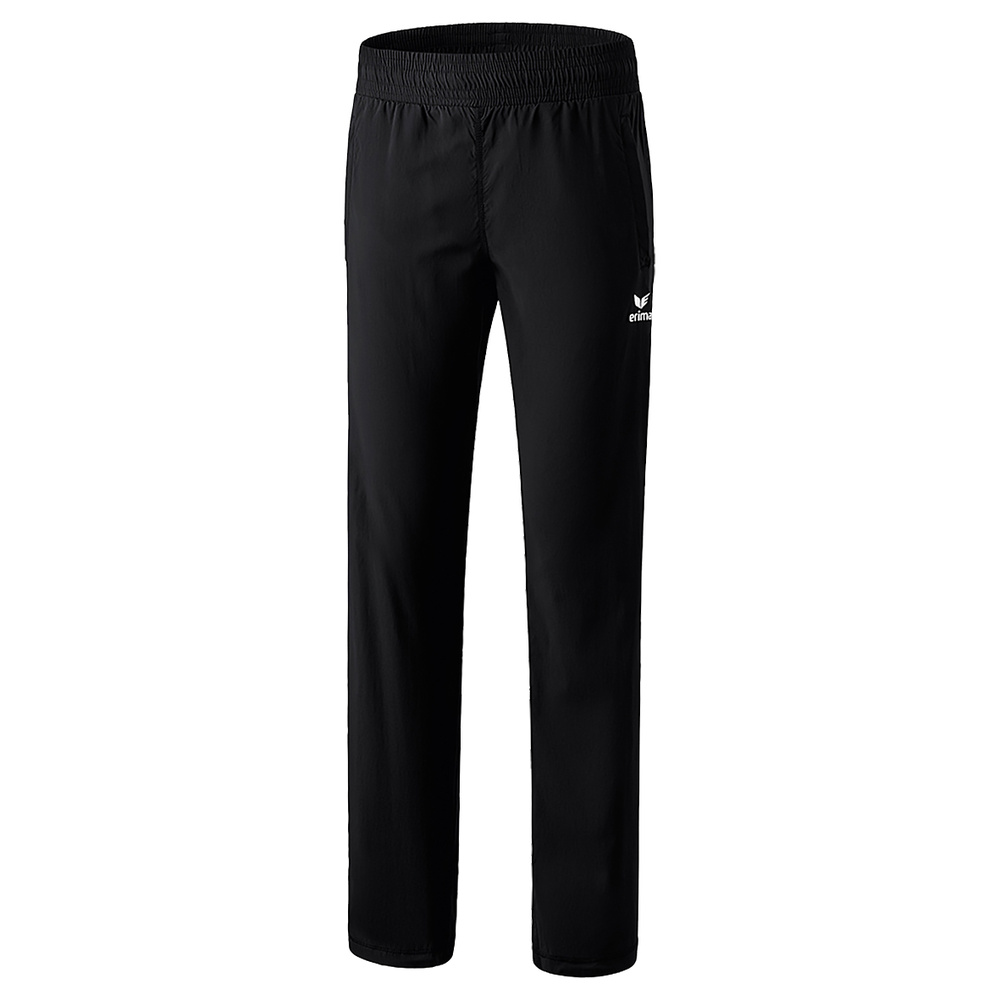 PANTALONES ERIMA ATHLETICS CON CREMALLERA LARGA, NEGRO MUJER. 