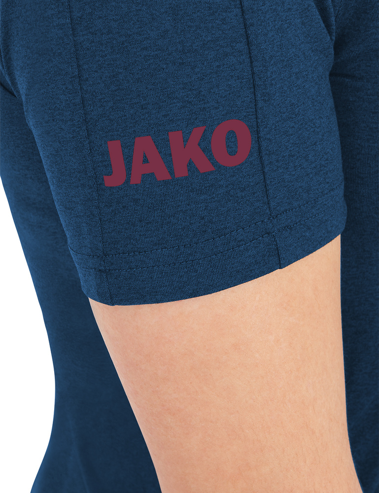 POLO JAKO CHALLENGE, SEABLUE MELANGE-MAROON WOMEN. 