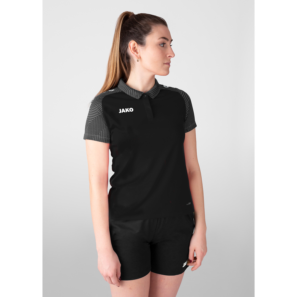 POLO JAKO PERFORMANCE, BLACK-ANTHRA LIGHT WOMEN. 