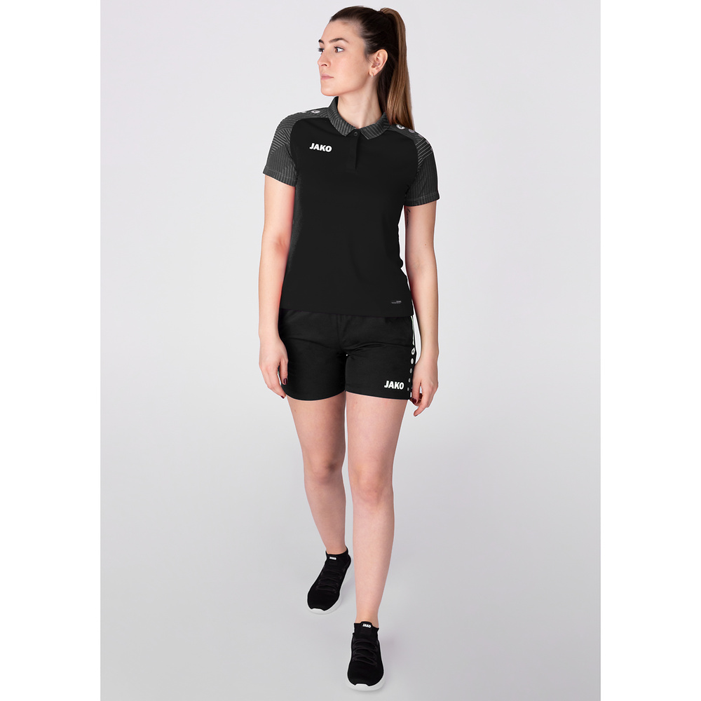 POLO JAKO PERFORMANCE, BLACK-ANTHRA LIGHT WOMEN. 