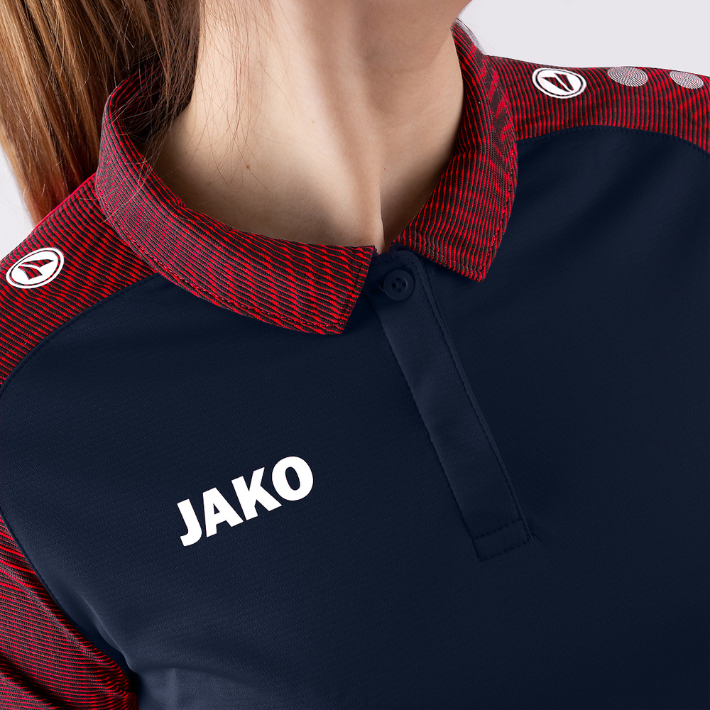 POLO JAKO PERFORMANCE, MARINO-ROJO MUJER. 