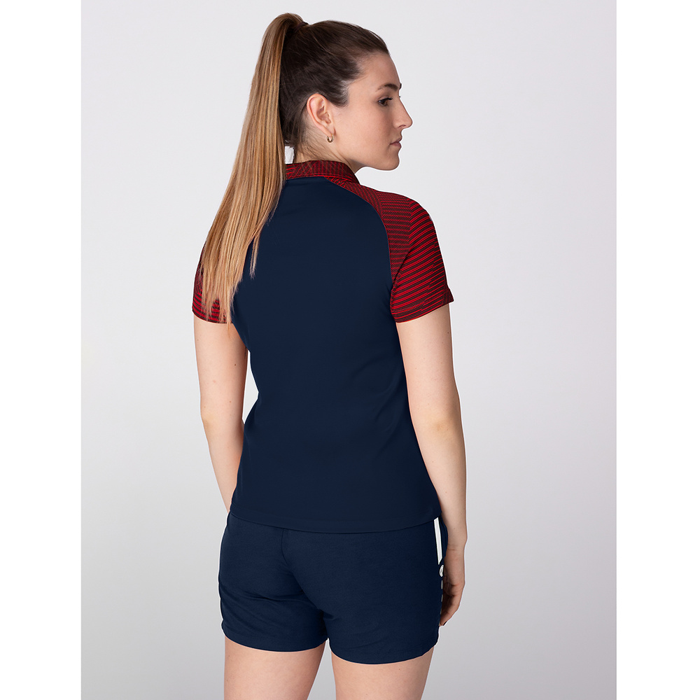 POLO JAKO PERFORMANCE, MARINO-ROJO MUJER. 