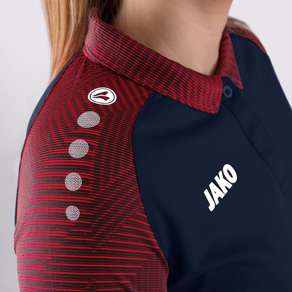 POLO JAKO PERFORMANCE, MARINO-ROJO MUJER. 