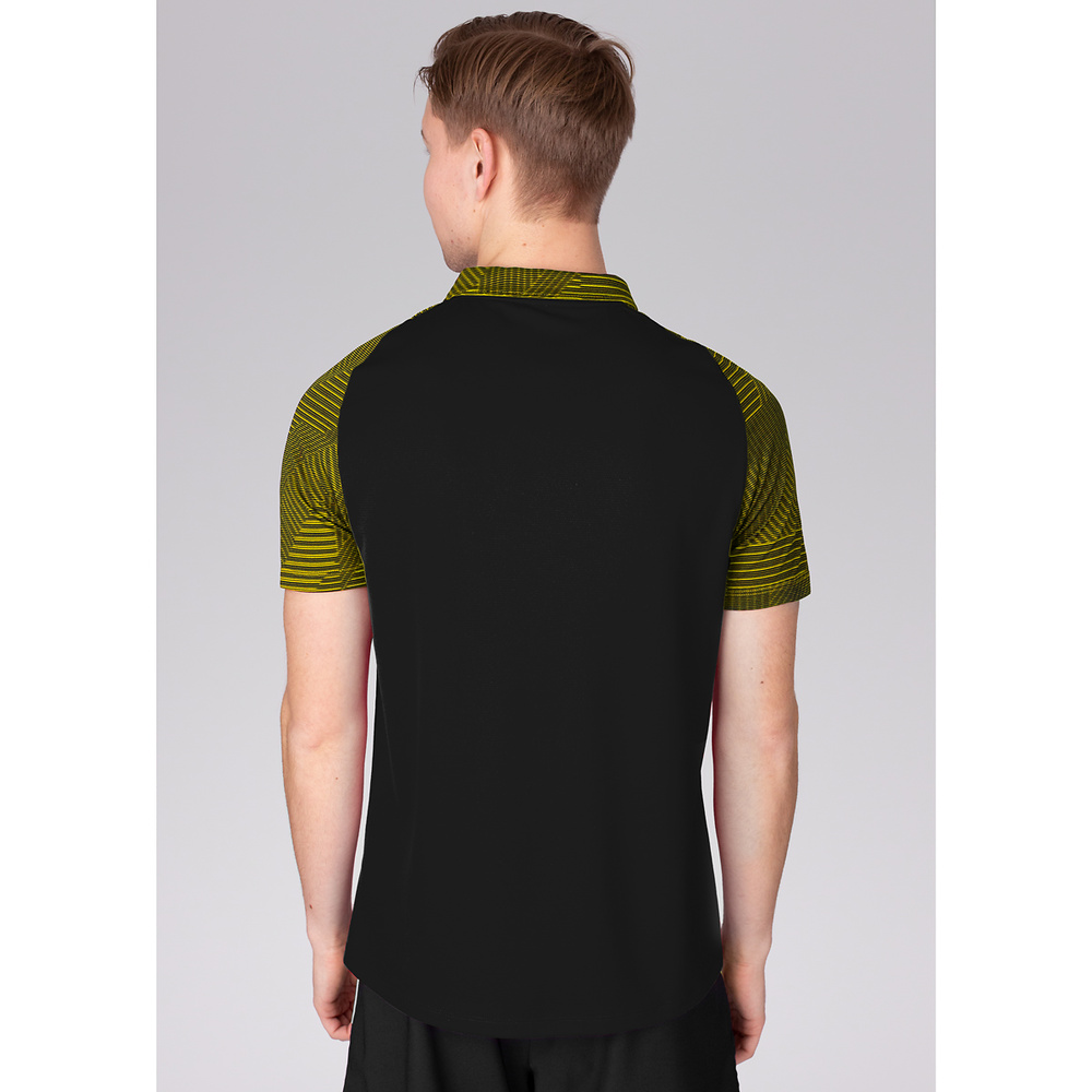 POLO JAKO PERFORMANCE, NEGRO-AMARILLO HOMBRE. 