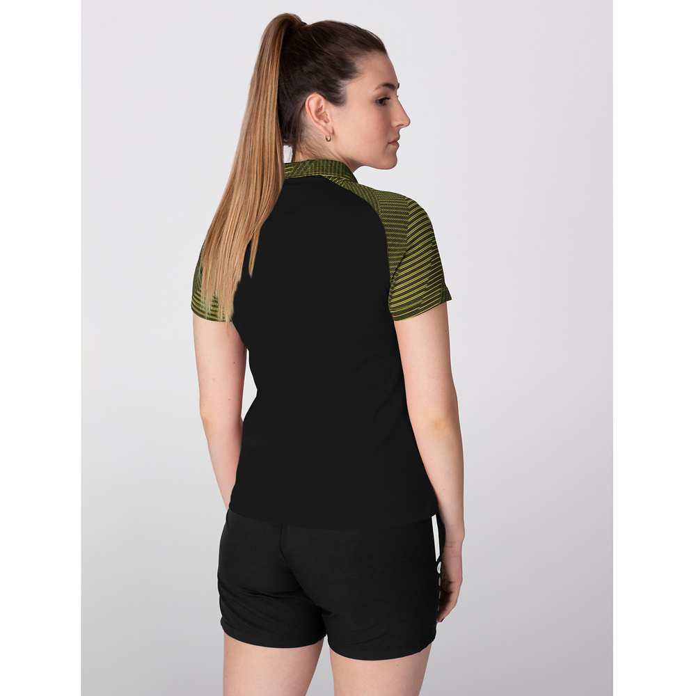 POLO JAKO PERFORMANCE, NEGRO-AMARILLO MUJER. 