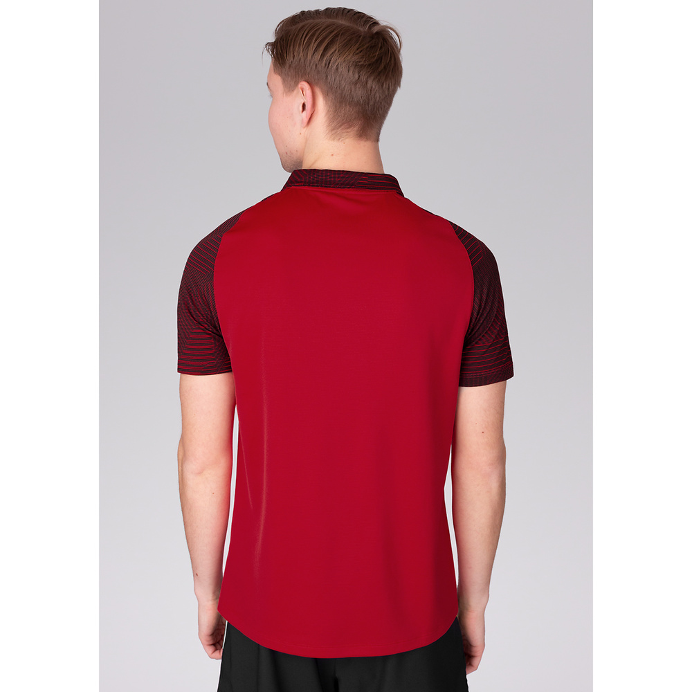 POLO JAKO PERFORMANCE, ROJO-NEGRO HOMBRE. 