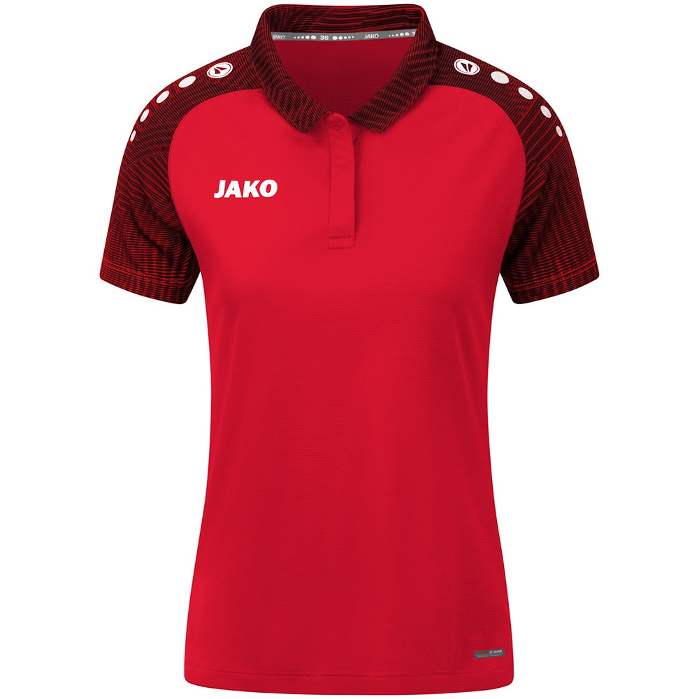 POLO JAKO PERFORMANCE, ROJO-NEGRO MUJER. 