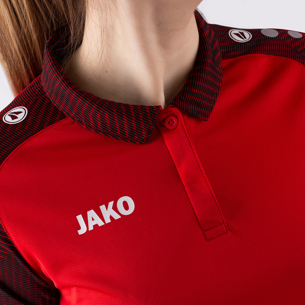 POLO JAKO PERFORMANCE, ROJO-NEGRO MUJER. 