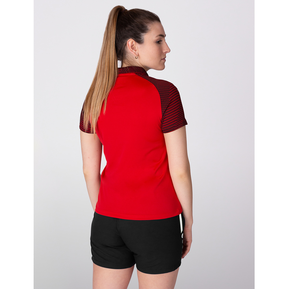 POLO JAKO PERFORMANCE, ROJO-NEGRO MUJER. 