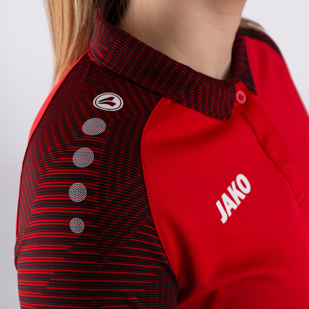 POLO JAKO PERFORMANCE, ROJO-NEGRO MUJER. 