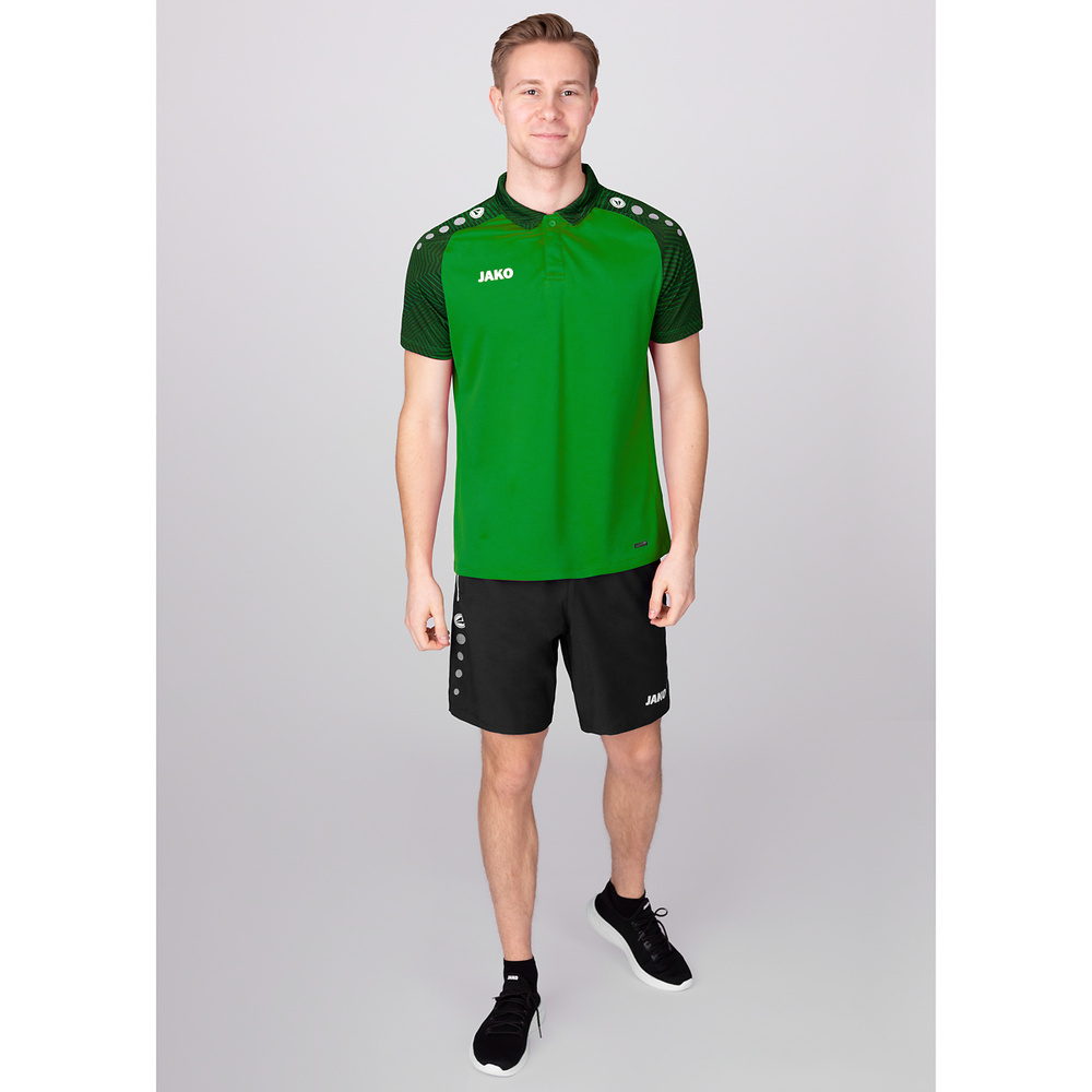 POLO JAKO PERFORMANCE, SOFT GREEN-BLACK KIDS. 