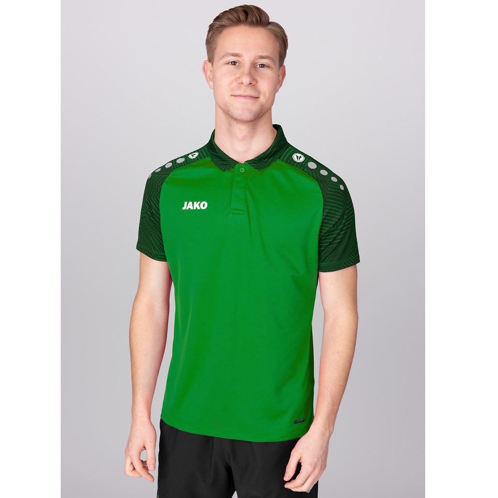 POLO JAKO PERFORMANCE, SOFT GREEN-BLACK MEN. 