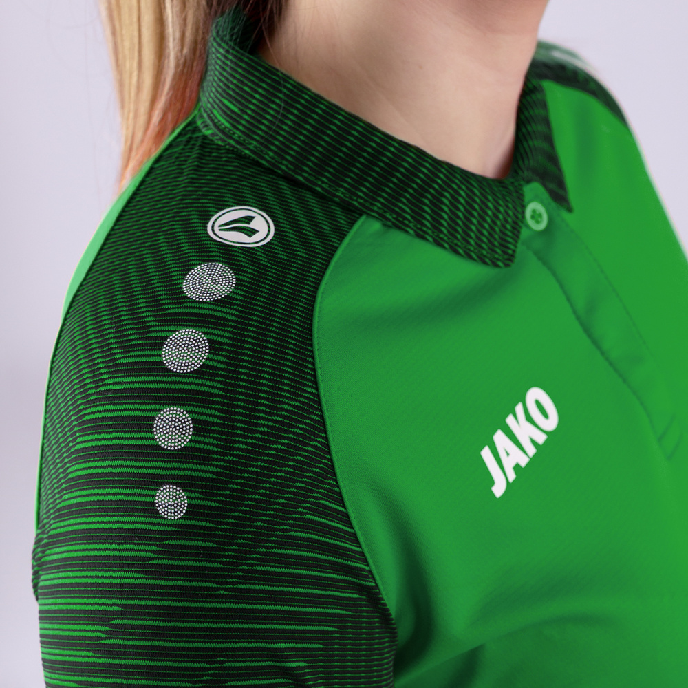 POLO JAKO PERFORMANCE, SOFT GREEN-BLACK WOMEN. 