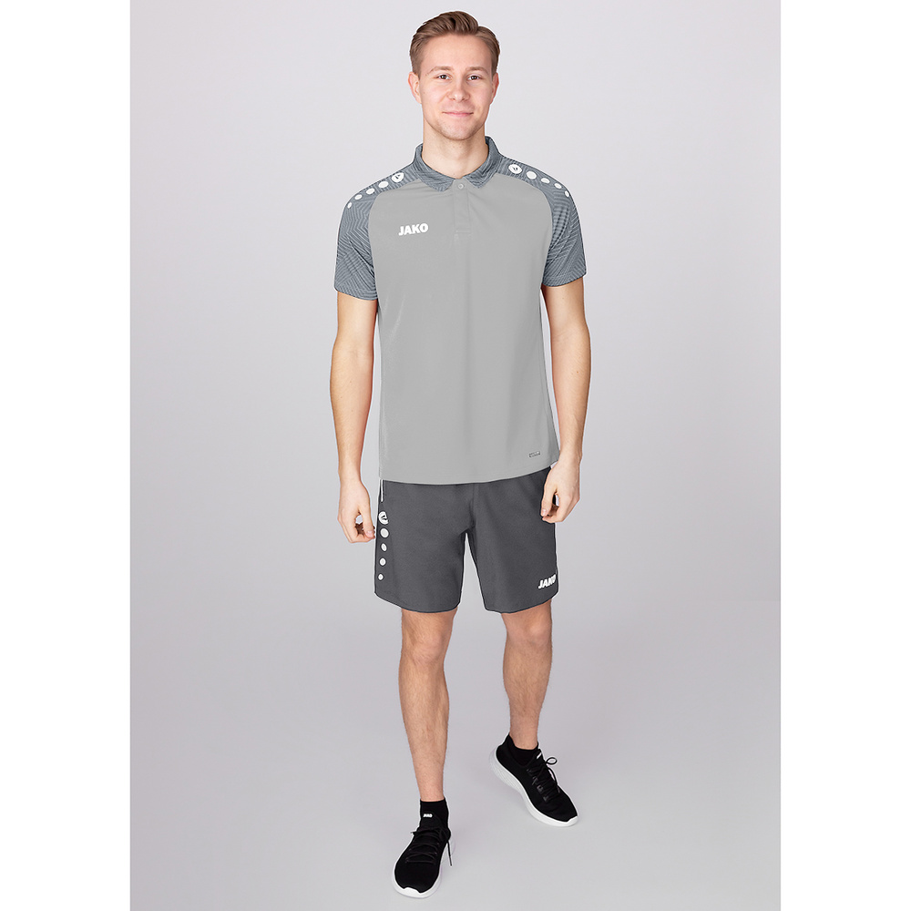 POLO JAKO PERFORMANCE, SOFT GREY-STONEE GREY KIDS. 