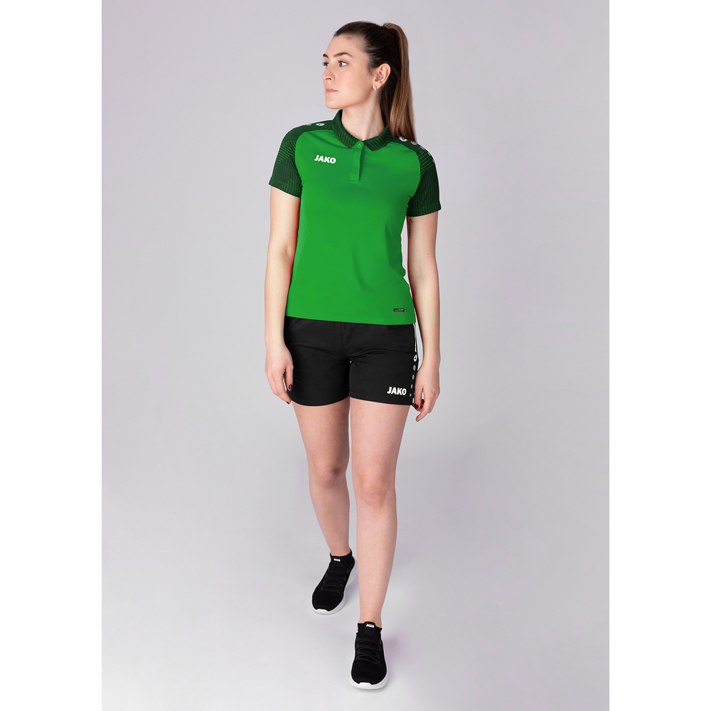 POLO JAKO PERFORMANCE, VERDE-NEGRO MUJER. 