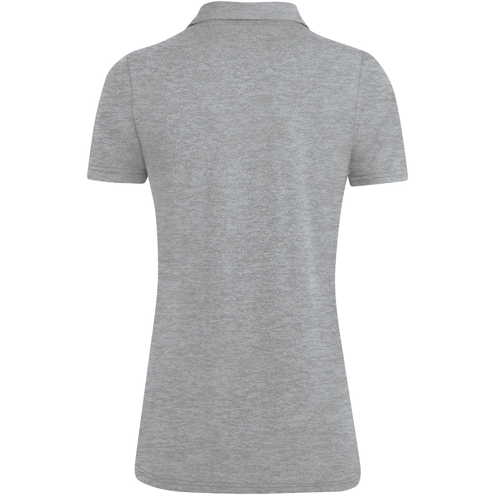 POLO JAKO PREMIUM BASICS, GRIS CLARO MELANGE MUJER. 