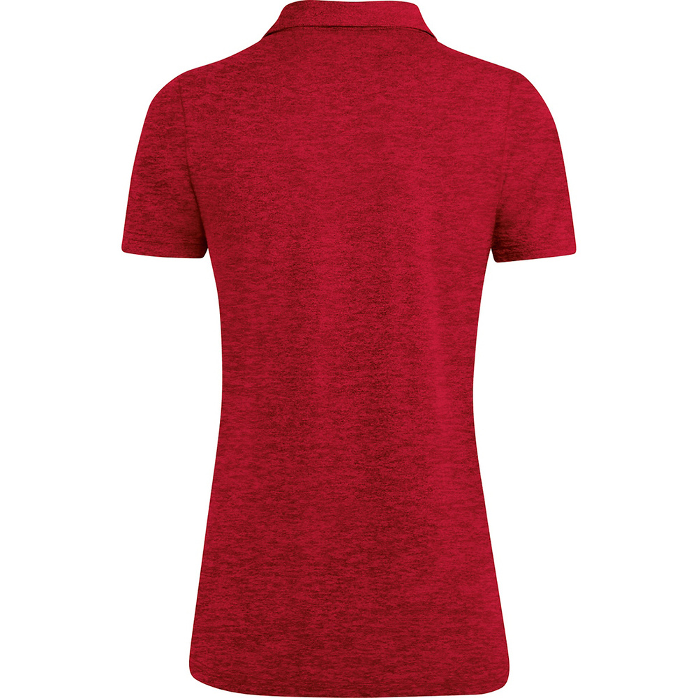 POLO JAKO PREMIUM BASICS, RED MELANGE WOMEN. 