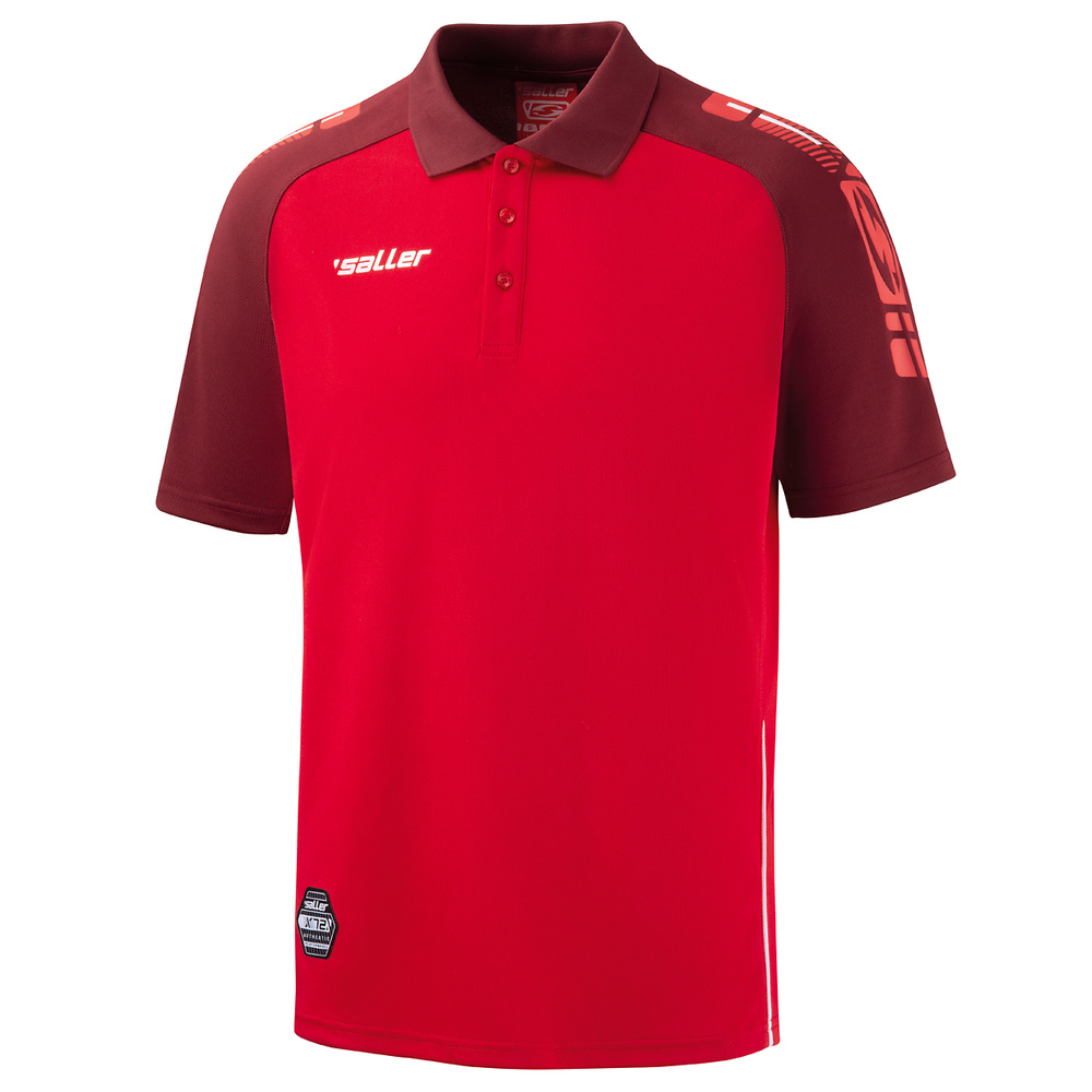 POLO SALLERX.72, ROJO-BURDEOS-BLANCO UNISEX. 