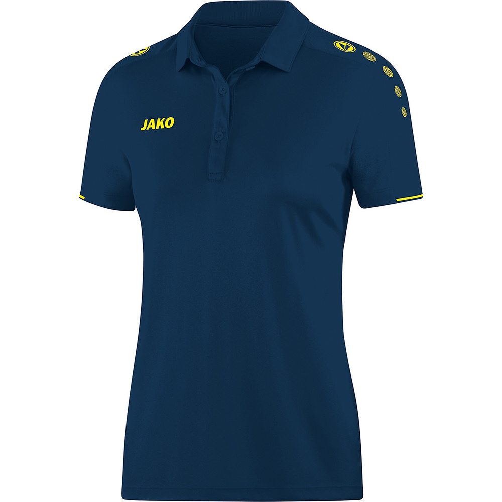 POLO SHIRT JAKO CLASSICO, NIGHT BLUE-CITRO WOMEN. 