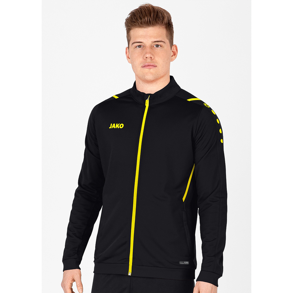 POLYESTER JACKET JAKO CHALLENGE, BLACK-CITRO MEN. 