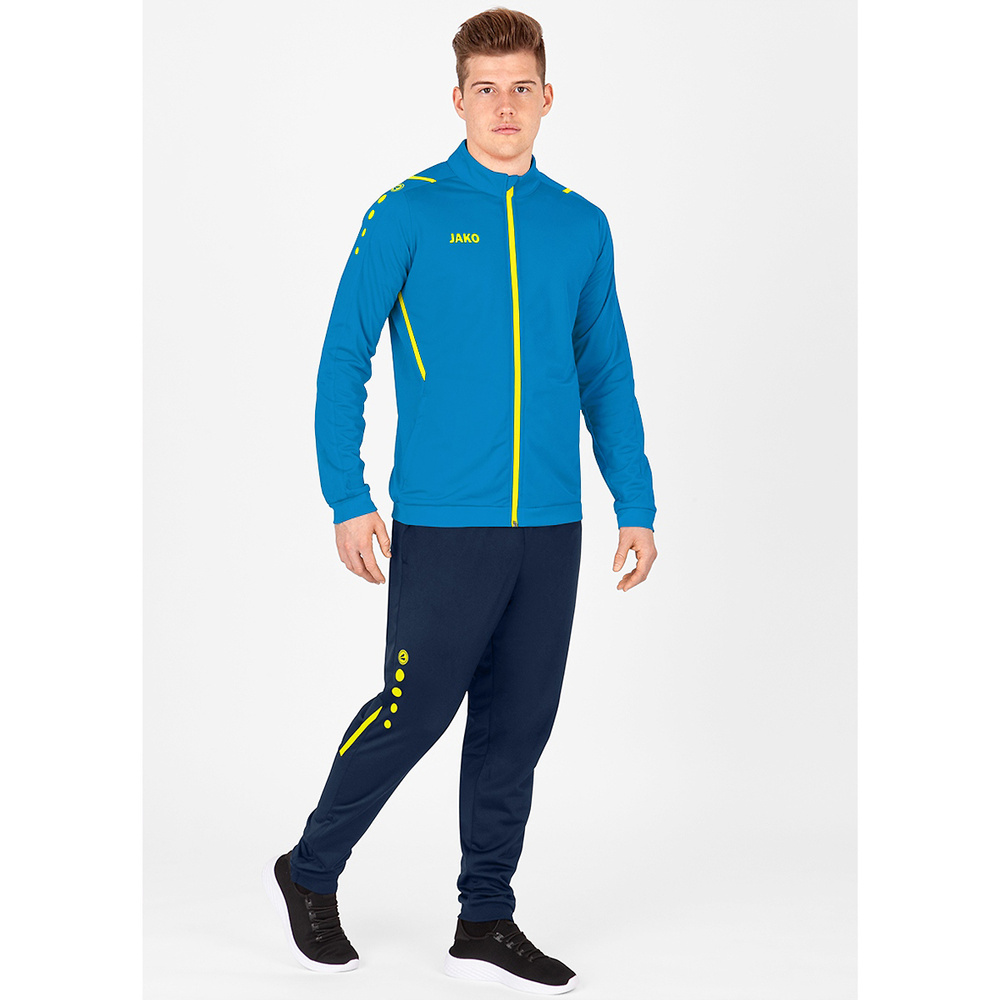 POLYESTER JACKET JAKO CHALLENGE, JAKO BLUE-NEON YELLOW MEN. 