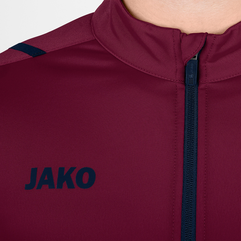 POLYESTER JACKET JAKO CHALLENGE, MAROON-SEABLUE KIDS. 