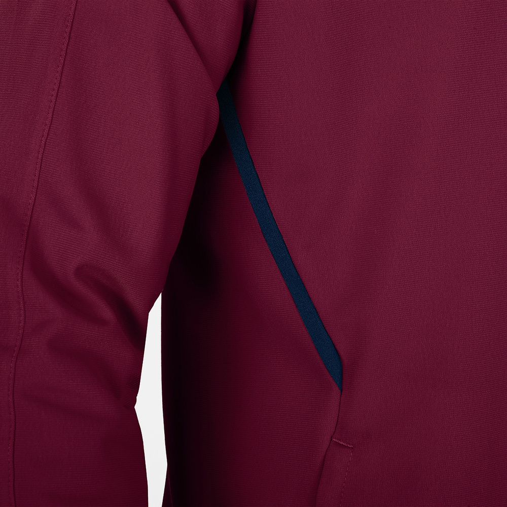 POLYESTER JACKET JAKO CHALLENGE, MAROON-SEABLUE KIDS. 