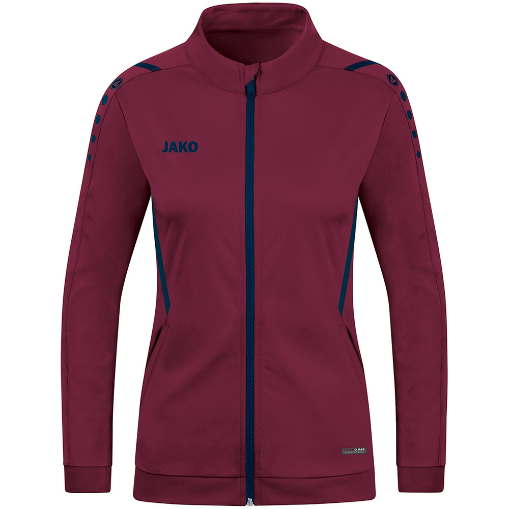 POLYESTER JACKET JAKO CHALLENGE, MAROON-SEABLUE WOMEN. 