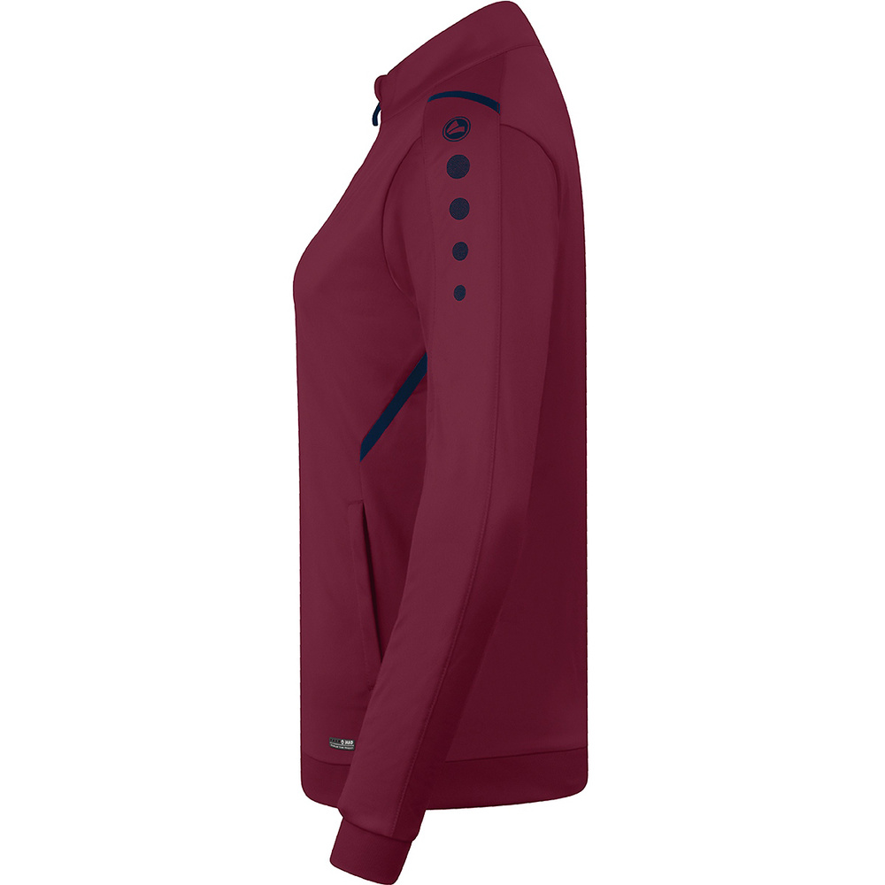 POLYESTER JACKET JAKO CHALLENGE, MAROON-SEABLUE WOMEN. 