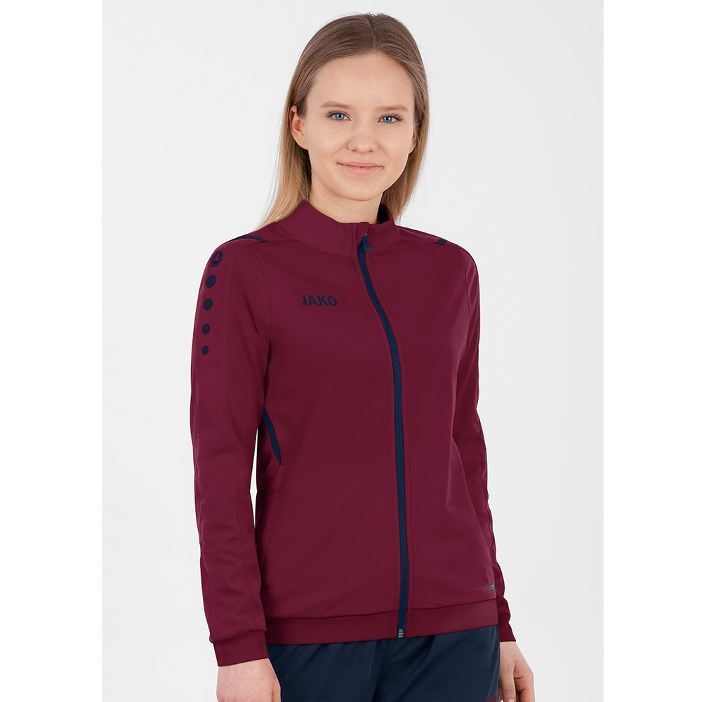 POLYESTER JACKET JAKO CHALLENGE, MAROON-SEABLUE WOMEN. 