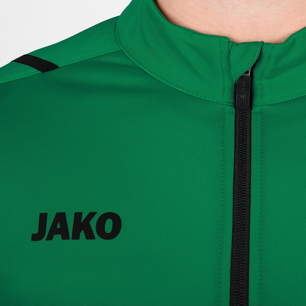 POLYESTER JACKET JAKO CHALLENGE, SPORT GREEN-BLACK KIDS. 