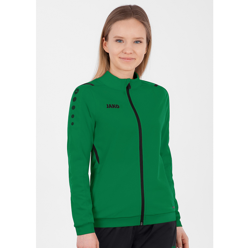 POLYESTER JACKET JAKO CHALLENGE, SPORT GREEN-BLACK WOMEN. 