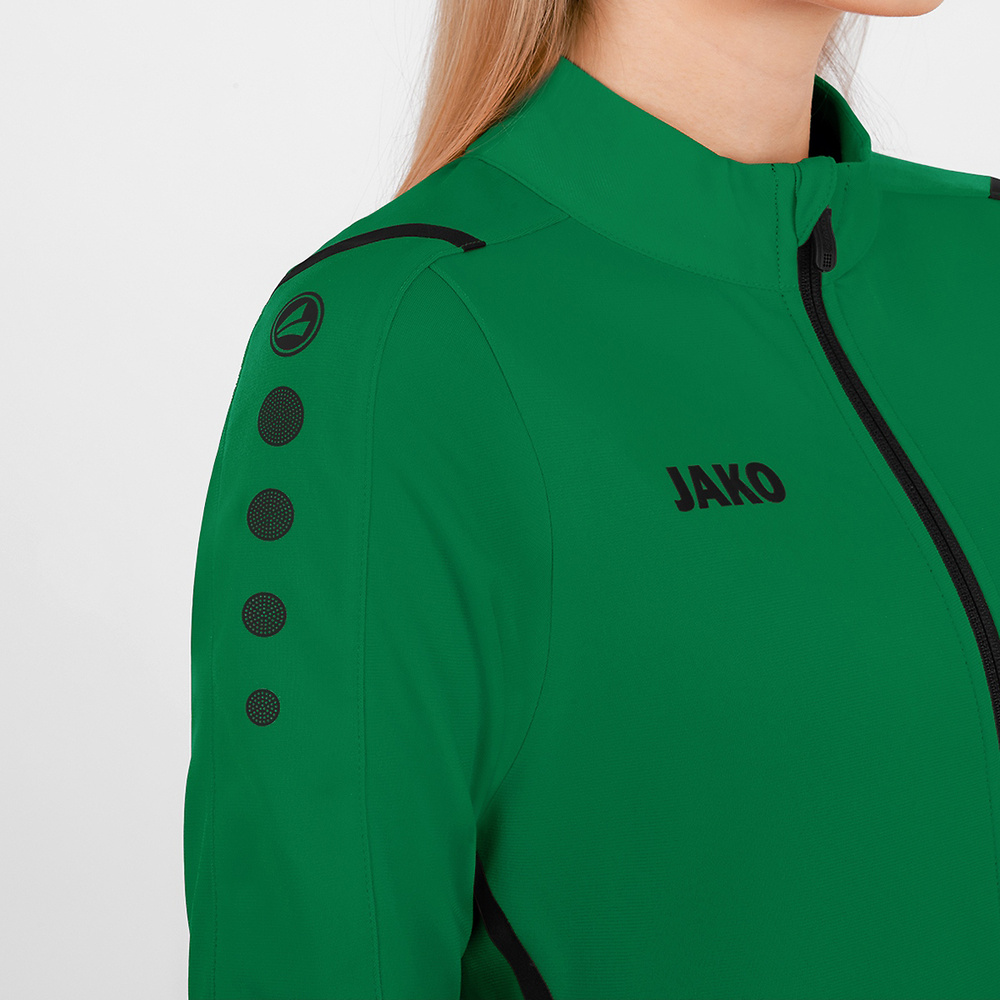 POLYESTER JACKET JAKO CHALLENGE, SPORT GREEN-BLACK WOMEN. 