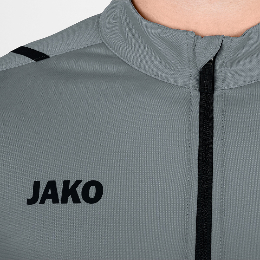 POLYESTER JACKET JAKO CHALLENGE, STONE GREY-BLACK KIDS. 