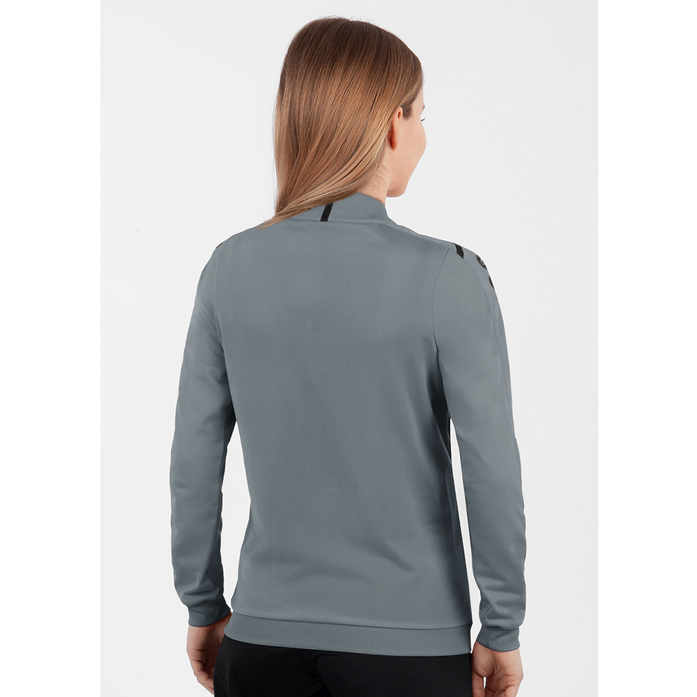 POLYESTER JACKET JAKO CHALLENGE, STONE GREY-BLACK WOMEN. 