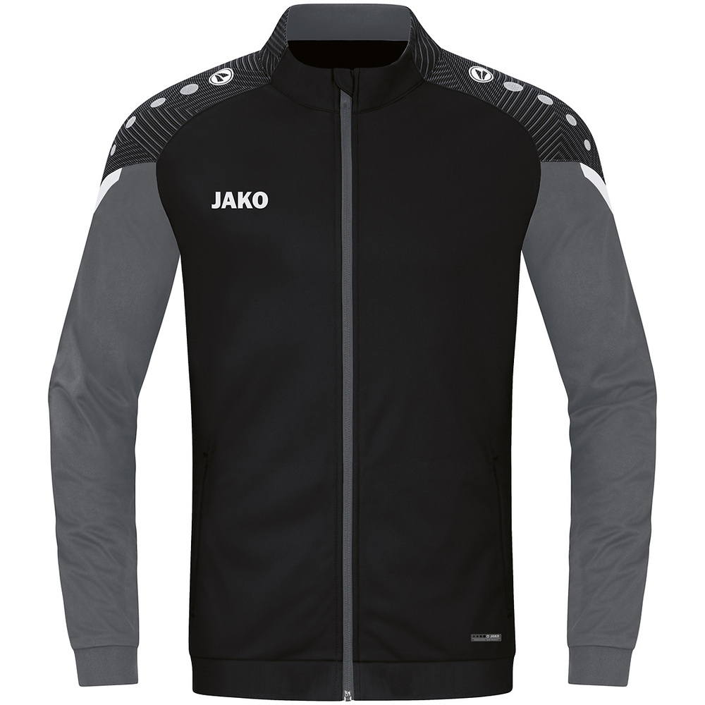 POLYESTER JACKET JAKO PERFORMANCE, BLACK-ANTHRA LIGHT KIDS. 