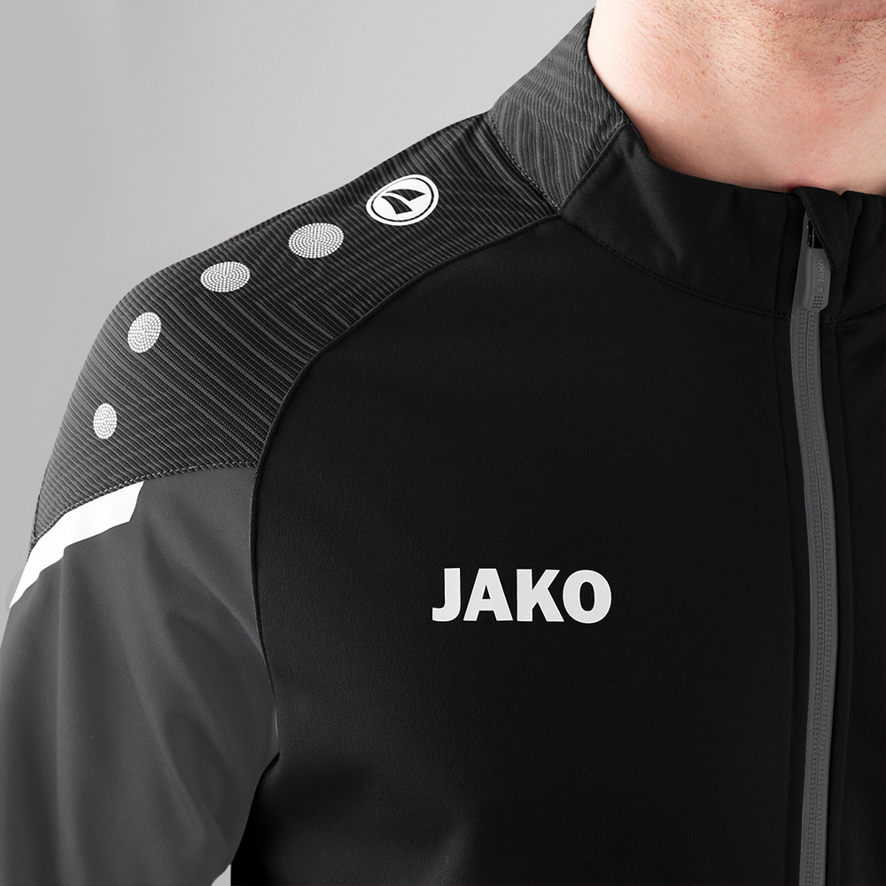 POLYESTER JACKET JAKO PERFORMANCE, BLACK-ANTHRA LIGHT KIDS. 