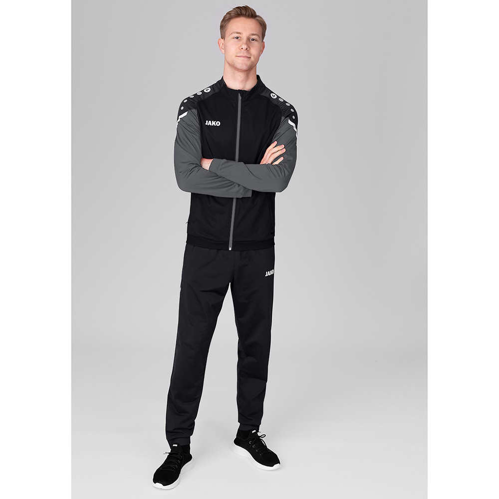 POLYESTER JACKET JAKO PERFORMANCE, BLACK-ANTHRA LIGHT MEN. 